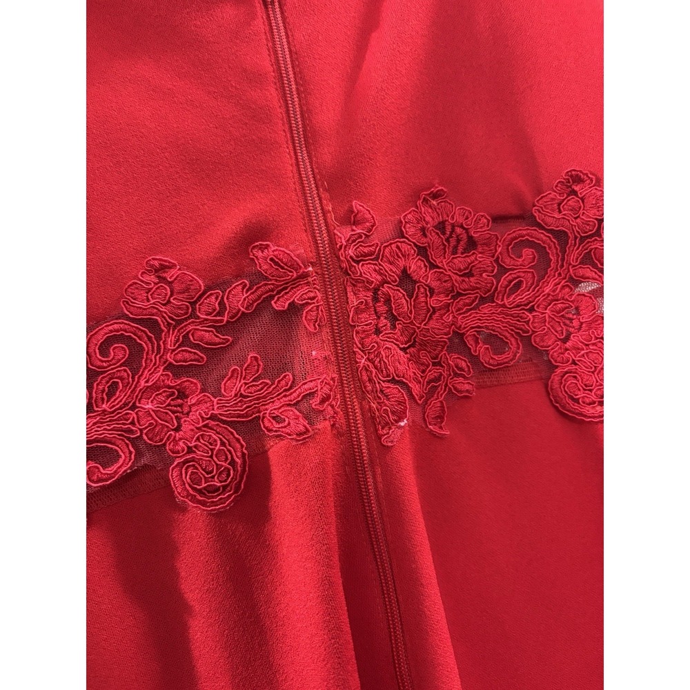 Sequin Hearts Jr's Sz 9 Red Off Shoulder Mermaid Prom Gown Elegant Formal Dress - Picture 11 of 14